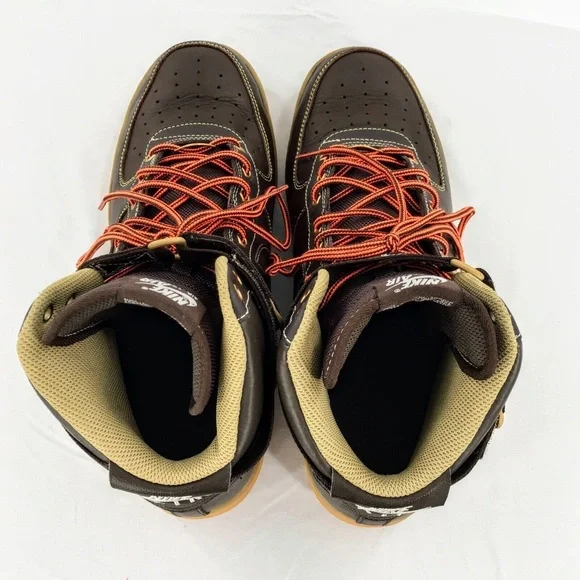 Nike Air Force 1 High Brown Leather Winter Workboot Pack Gum Sole Sz 12 - Picture 8 of 11